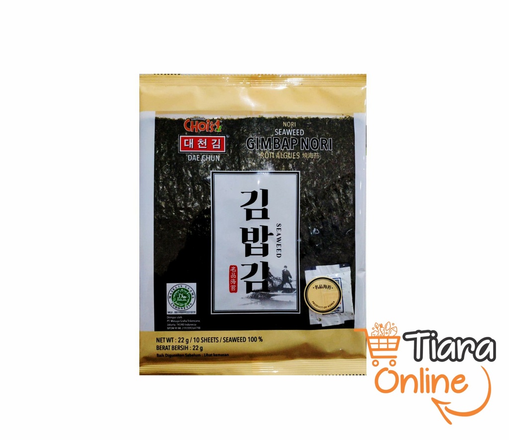 DAE CHUN GIMBAP NORI 10'S : 22 G