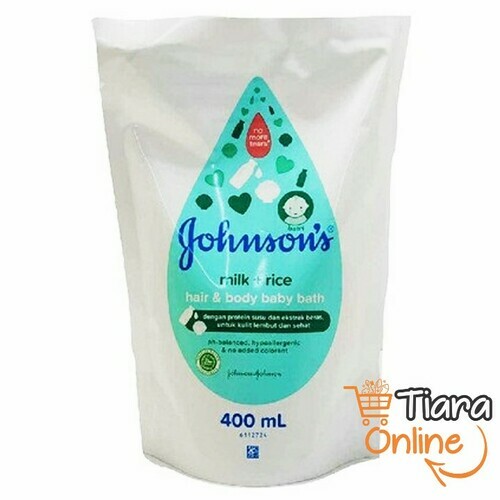 JOHNSONS MILK + RICE HAIR & BODY BABY BATH REF : 400 ML 