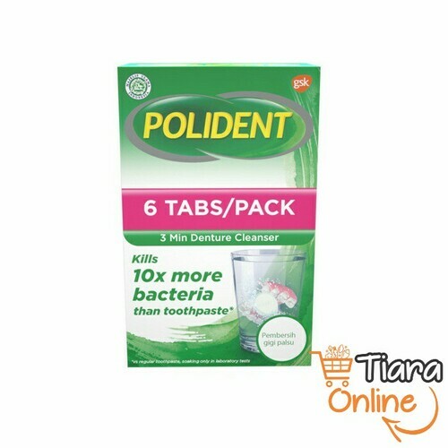 POLIDENT - DENTURE CLEANSER : 6 TABS 