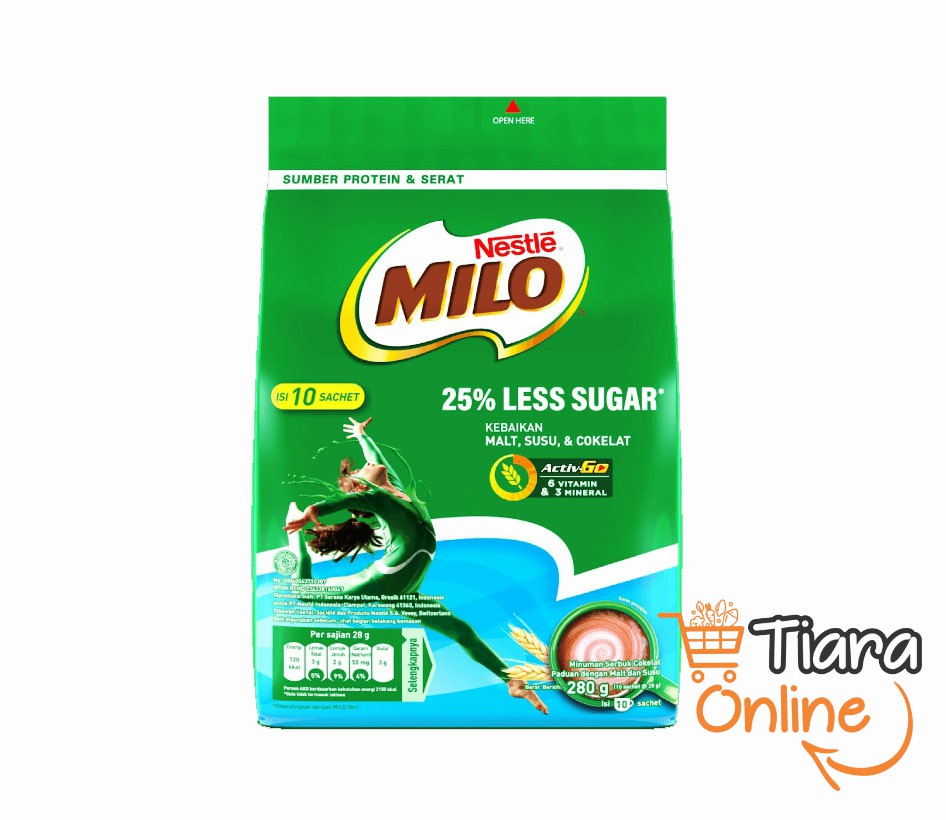 MILO - LESS SUGAR BAG : 10X28 GR 