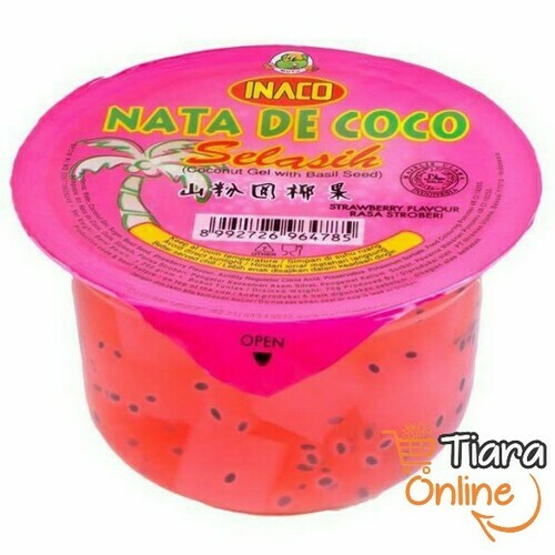 INACO - NATA DE COCO STRAWBERRY SELASIH : 200 GR 