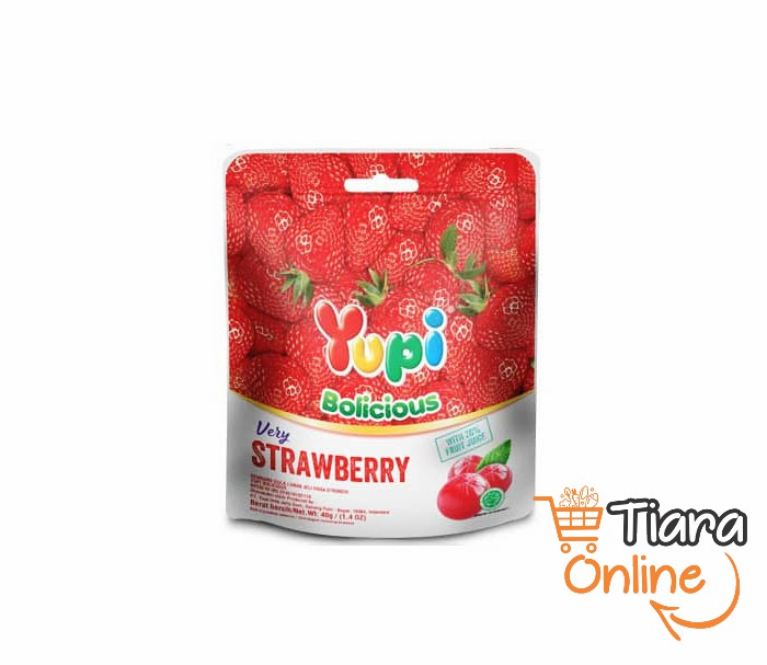 YUPI - BOLICIOUS VERY STRAWBERRY : 40 GR 