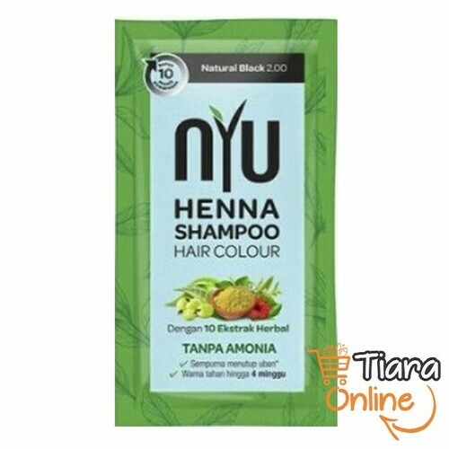 NYU - HENNA SHAMPOO NAT BLACK : 20 ML 