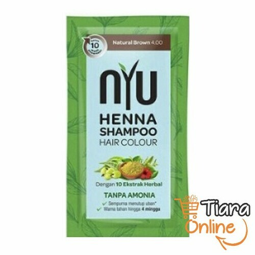 NYU - HENNA SHAMPOO NAT BROWN : 20 ML 