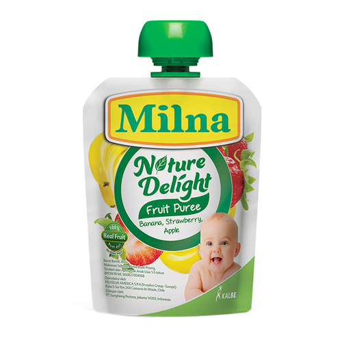 MILNA - NATURAL DELIGHT BANANA,STRAWBERRY : 80 GR 