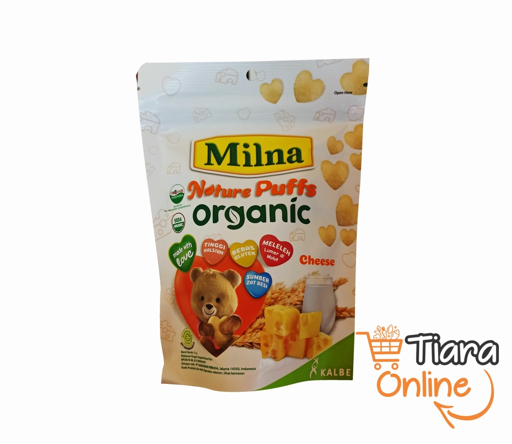 MILNA - PUFFS ORGANIC CHEESE : 15 GR 