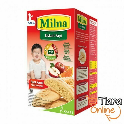 MILNA - BISCUIT BAYI APPLE & JERUK : 65 GR 