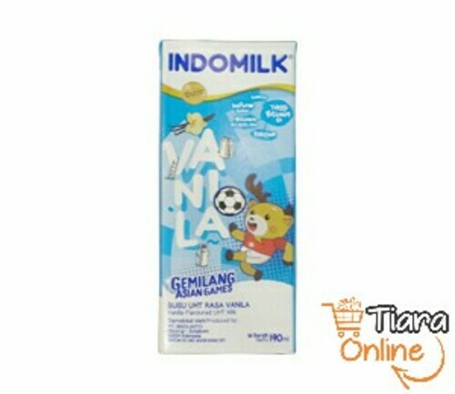 INDOMILK - UHT FULL CREAM VANILA : 190 ML 