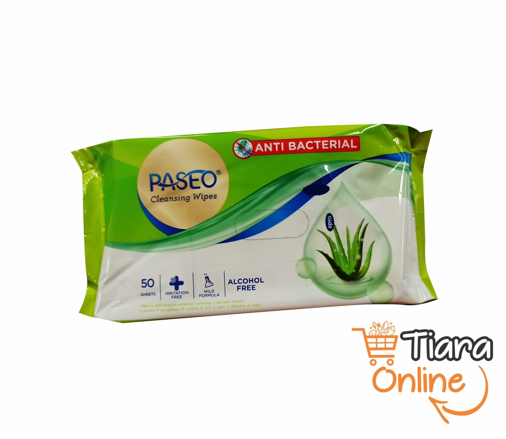 PASEO - CLEANSING WIPES ANTI BACTERIAL : 50'S 