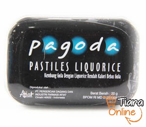 PAGODA - PASTILLES LIQUORICE : 20 GR 