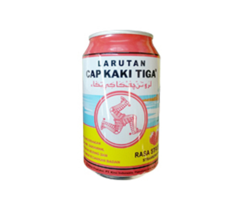 LARUTAN KAKI TIGA - STRAWBERY : 320 ML 