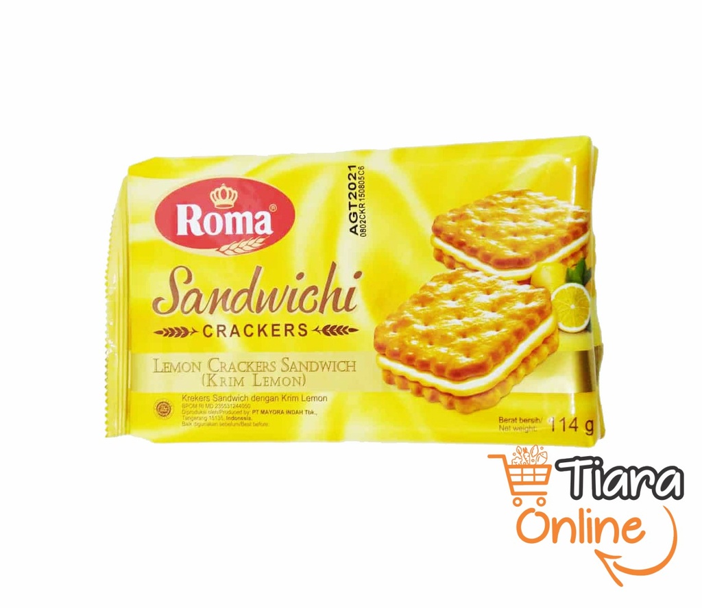 ROMA - SANDWICHI LEMON CRACKERS : 114 GR 