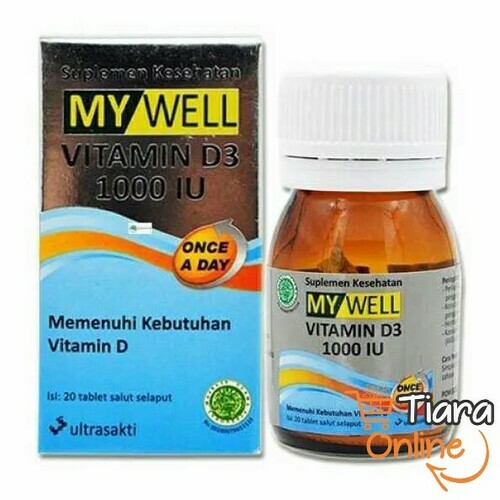 MYWELL - VITAMIN D3 1000 IU : 20 TAB 