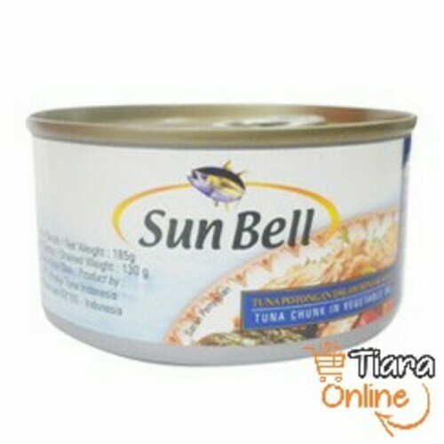 SUN BELL - TUNA CHUNKS VEGETABLE OIL : 180 GR 