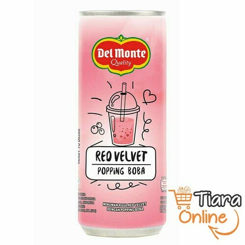 DEL MONTE RED VELVET POPPING BOBA : 240 ML