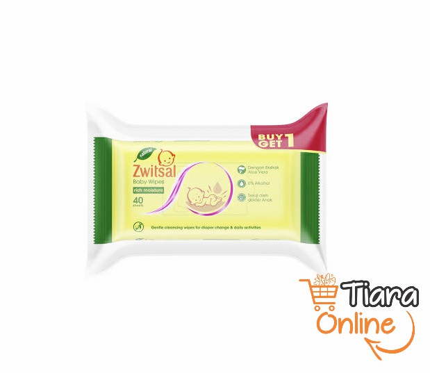 ZWITSAL BABY WIPES RICH MOIST : 2X40'S