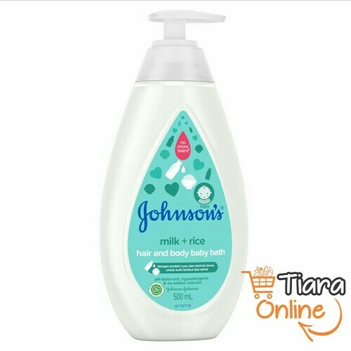 JOHNSON'S MILK + RICE HAIR & BODY BABY BATH : 500 ML