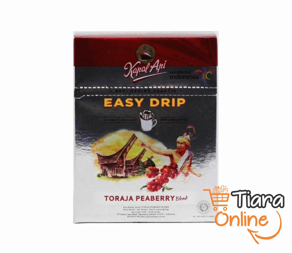 KAPAL API - EASY DRIP TORAJA PEABERRY : 5X10 GR