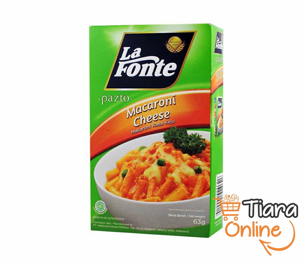 LA FONTE - PRONTO MACARONI CHEESE : 63 GR