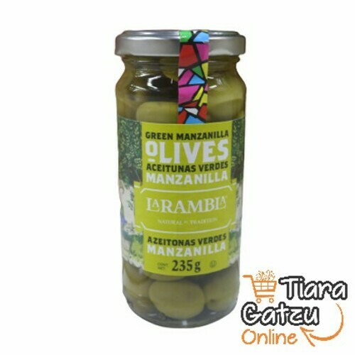 LA RAMBLA - GREEN OLIVES MANZANILA : 235 GR