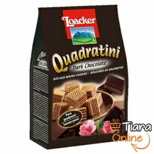 LOACKER - QUADRATINI DARK CHOCO : 125 GR