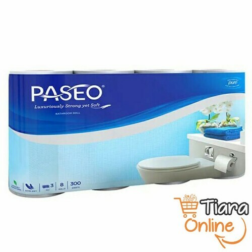 PASEO - BATHROOM WHITE ROLL : 8 ROLLS