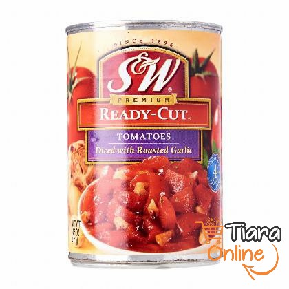 S&W - TOMATOES DICED ROSTED GARLIC : 411 GR