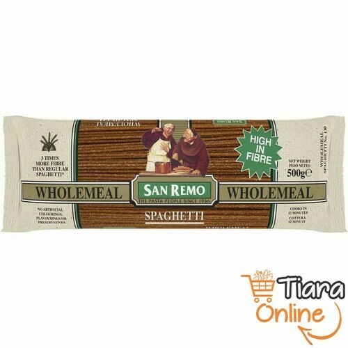 SAN REMO - SPAGHETTI WHOLEMEAL : 500 GR