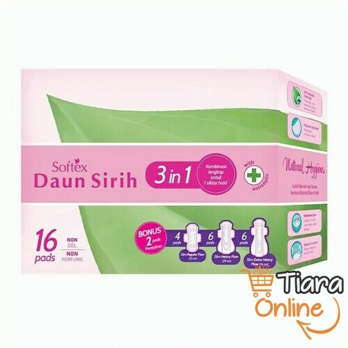 SOFTEX - DAUN SIRIH 3 IN 1 : 16'S