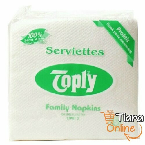 TOPLY - NAPKIN WHITE LIPAT 2 : 100'S