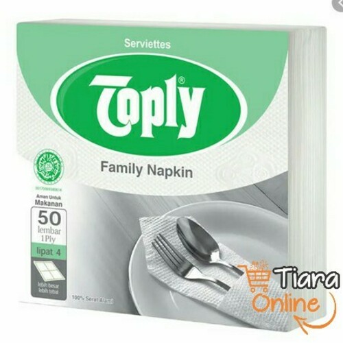 TOPLY - NAPKIN WHITE LIPAT 4 : 50 SHT