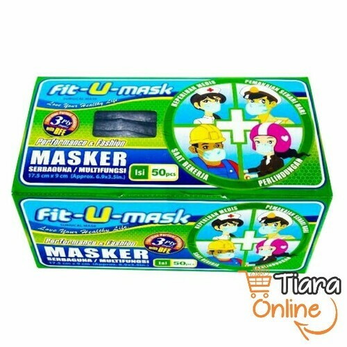 U-MASK MASKER ABU-ABU BOX 3PLY : 50'S