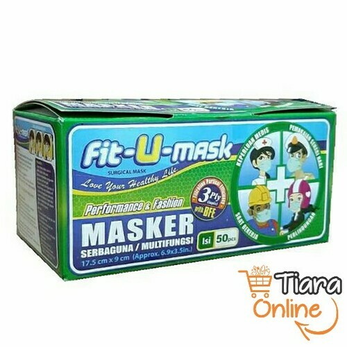 U-MASK - MASKER HIJAU BOX 3PLY : 50'S