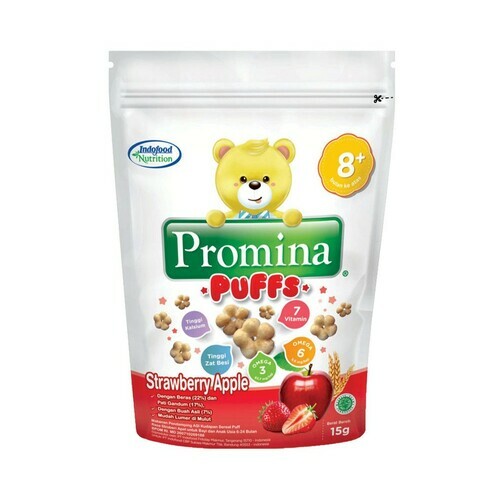 PROMINA - PUFFS STRAWBERRY APPLE : 15 GR 