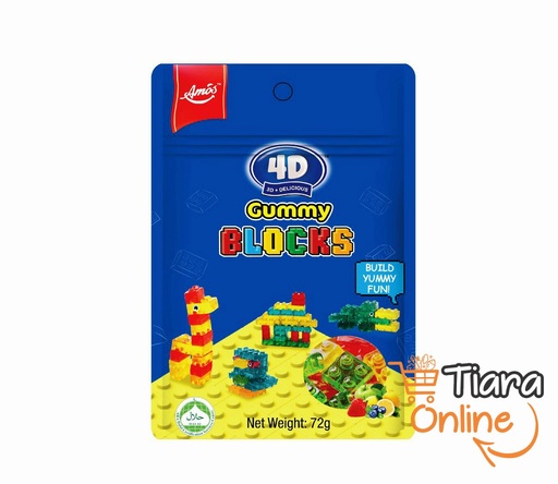 [1443742] AMOS 4D GUMMY BLOCKS : 72 GR