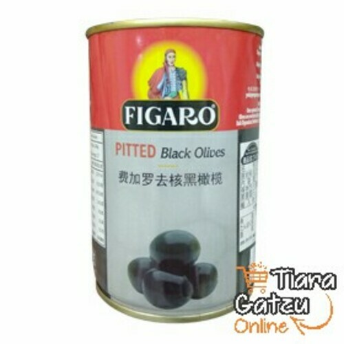 [1013779] FIGARO - PITTED BLACK OLIVES : 400 GR