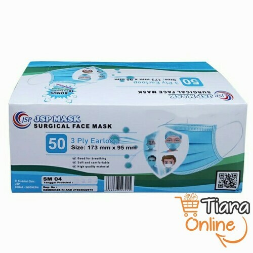 [0303138] JSP - SURGICAL MASK EAR L 3PLY : 50'S